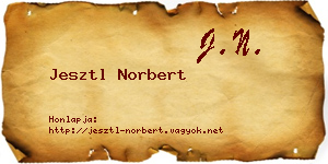 Jesztl Norbert névjegykártya