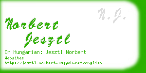 norbert jesztl business card